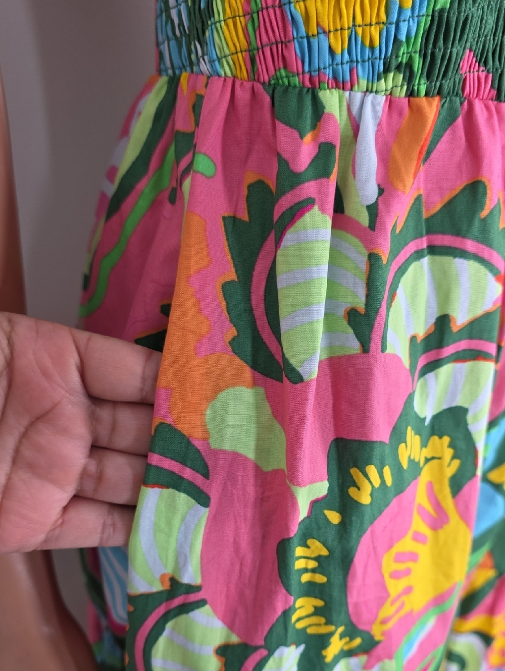 Sugarlips Lanai Tropics Sunfire Smocked Tiered dress Size M Medium - Picture 9 of 14